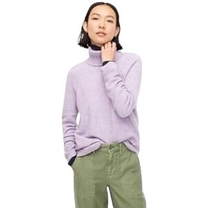 J.CREW Lavender Alpaca/ Wool Blend High-Low Turtle Neck Sweater Women’s Large‎